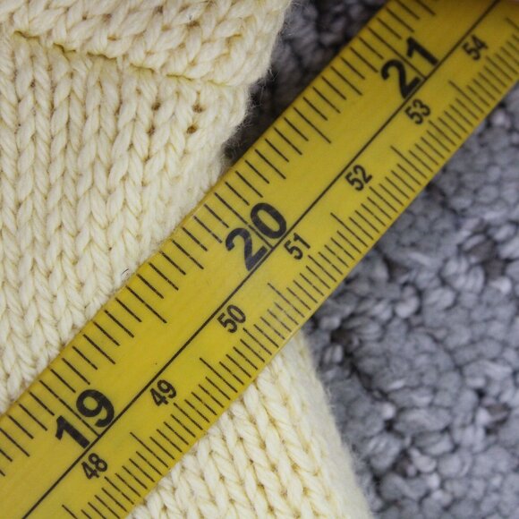 Abercrombie & Fitch Sweater Womens Medium M Yellow Beige Knit Short Sleeve - Picture 8 of 9